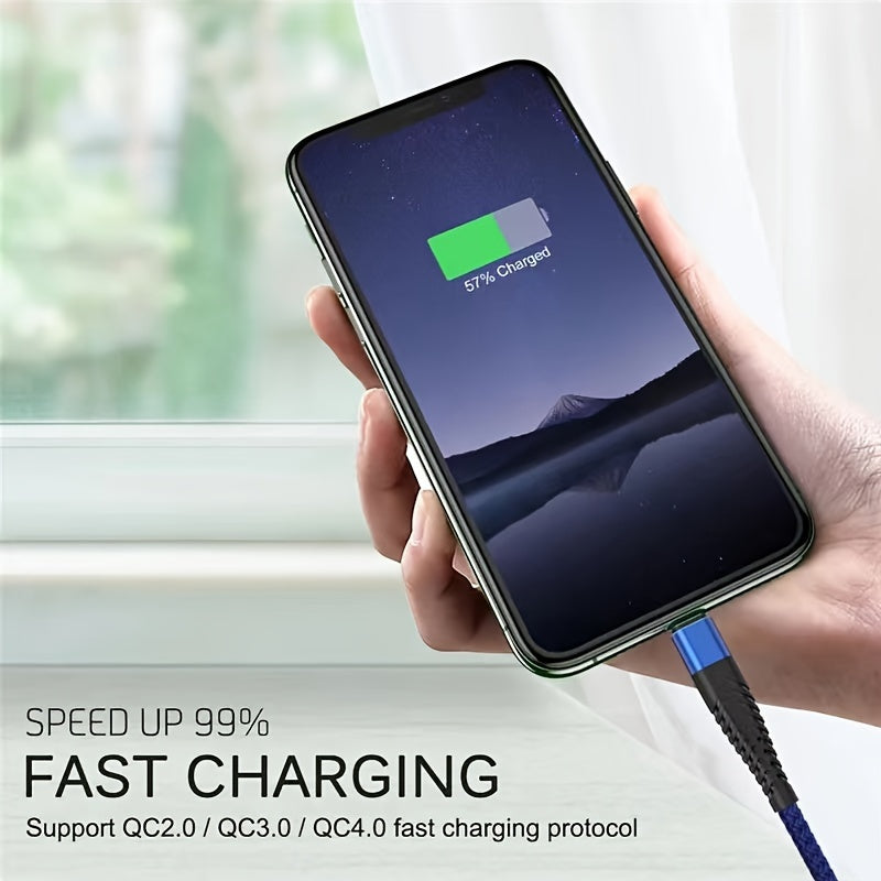 3ft 6ft 10ft USB C Cable 3A Fast Charging, Type C Cable Braided Fast Charger Cord Compatible With Samsung Galaxy Note 10/10+ Plus/9/8, S20 S10 S9 S8 Plus, S10E, A10e A20 A30 A40 A50 A70 A80