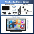Universal Portable Carplay For Car Screen, Wireless Carplay Screen Wireless Car Stereo With Carplay Android Auto, Car Touchscreen With Mirror Link/ Backup Camera/ Siri/ Wireless/ Navigation/ AUX For All Vehicles