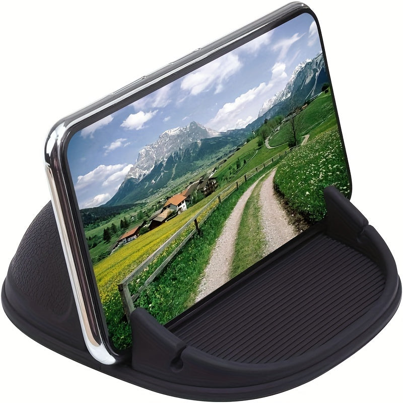 Silicone Car Phone Holder Mount - Waterproof, Heat Resistant, Cold Resistant - Non-Slip Dashboard Cradle for Navigation and Mobile Support