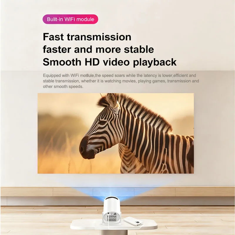 Mini projector Y2S. High definition projector, home projector, office projector. Convenient to carry without taking up space.