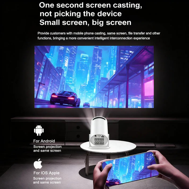 Mini projector Y2S. High definition projector, home projector, office projector. Convenient to carry without taking up space.