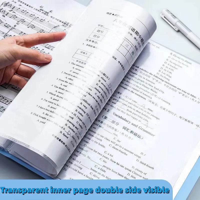 60Page A4 Storage Folder - Durable & Fashionable with Clear View Panels - Morandi Color Collection - Organized Space-Saving