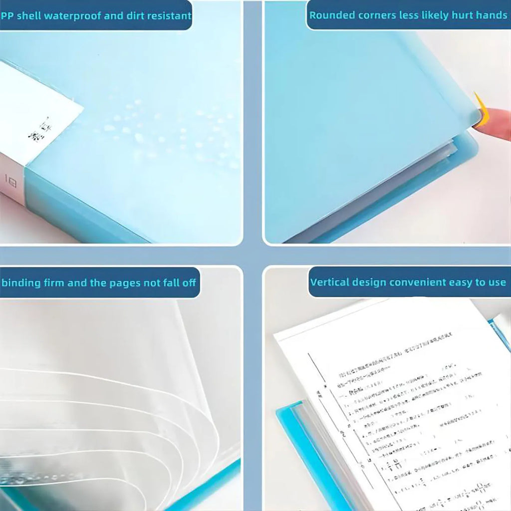 60Page A4 Storage Folder - Durable & Fashionable with Clear View Panels - Morandi Color Collection - Organized Space-Saving