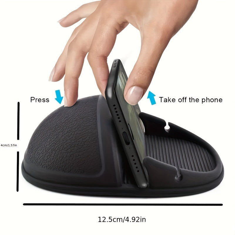 Silicone Car Phone Holder Mount - Waterproof, Heat Resistant, Cold Resistant - Non-Slip Dashboard Cradle for Navigation and Mobile Support