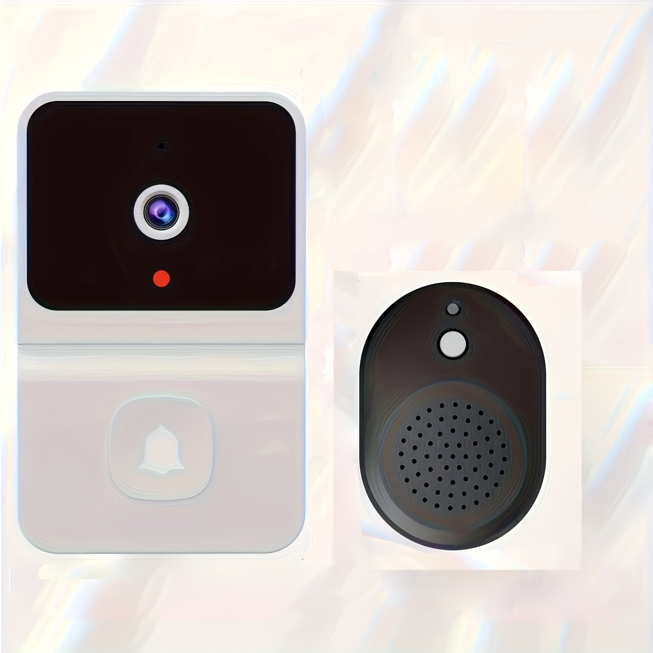 1pc (Build-in Battery) Smart WIFI Doorbell, Security Wireless Intelligent Visual Video Intercom Doorbell, 2-Way Audio, Night Vision, USB Rechargeable Low Power Consumption, Support 2.4G Wifi