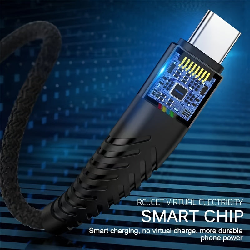 3ft 6ft 10ft USB C Cable 3A Fast Charging, Type C Cable Braided Fast Charger Cord Compatible With Samsung Galaxy Note 10/10+ Plus/9/8, S20 S10 S9 S8 Plus, S10E, A10e A20 A30 A40 A50 A70 A80
